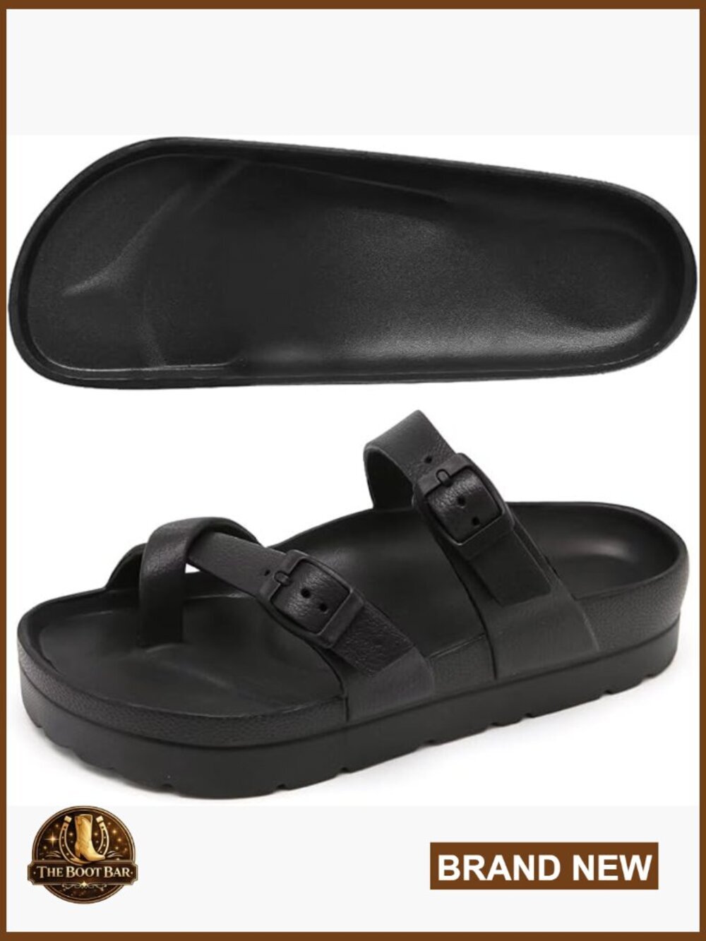 Platform Flip Flops with Arch Support, Chunky Slide Sandals, Comfort Summer